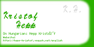 kristof hepp business card